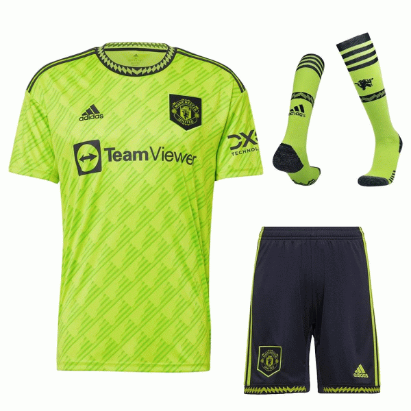 Manchester United Soccer Jersey Third Away Whole Kit(Jersey+Shorts+Socks) Replica 2022/23